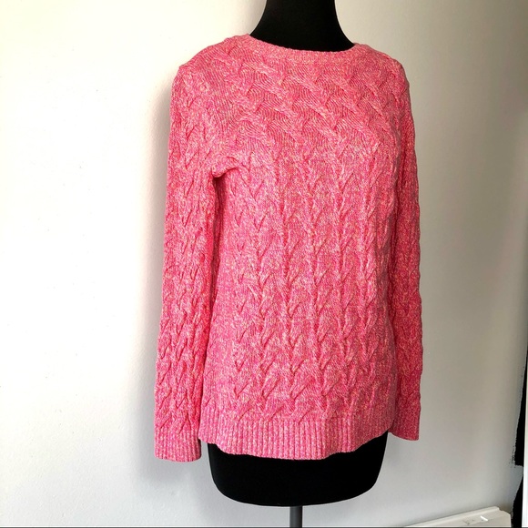 ⭐️ Lands' End Drifter Cable-Knit Crewneck Sweater - Picture 2 of 11